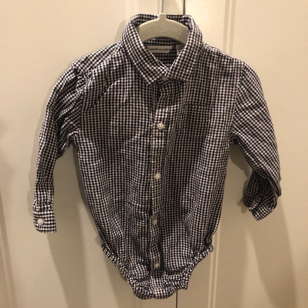 Gingham Poplin Bodysuit